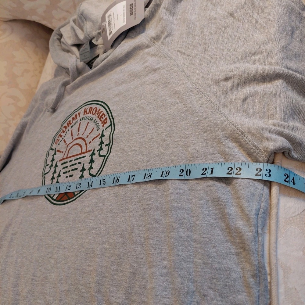 Stormy Kromer Unisex Sunrise USA Terry Cotton Blend Hoodie Gray L NEW! - Picture 10 of 12